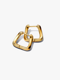 Twisted Triangle Small Hoop Earrings W4 bj