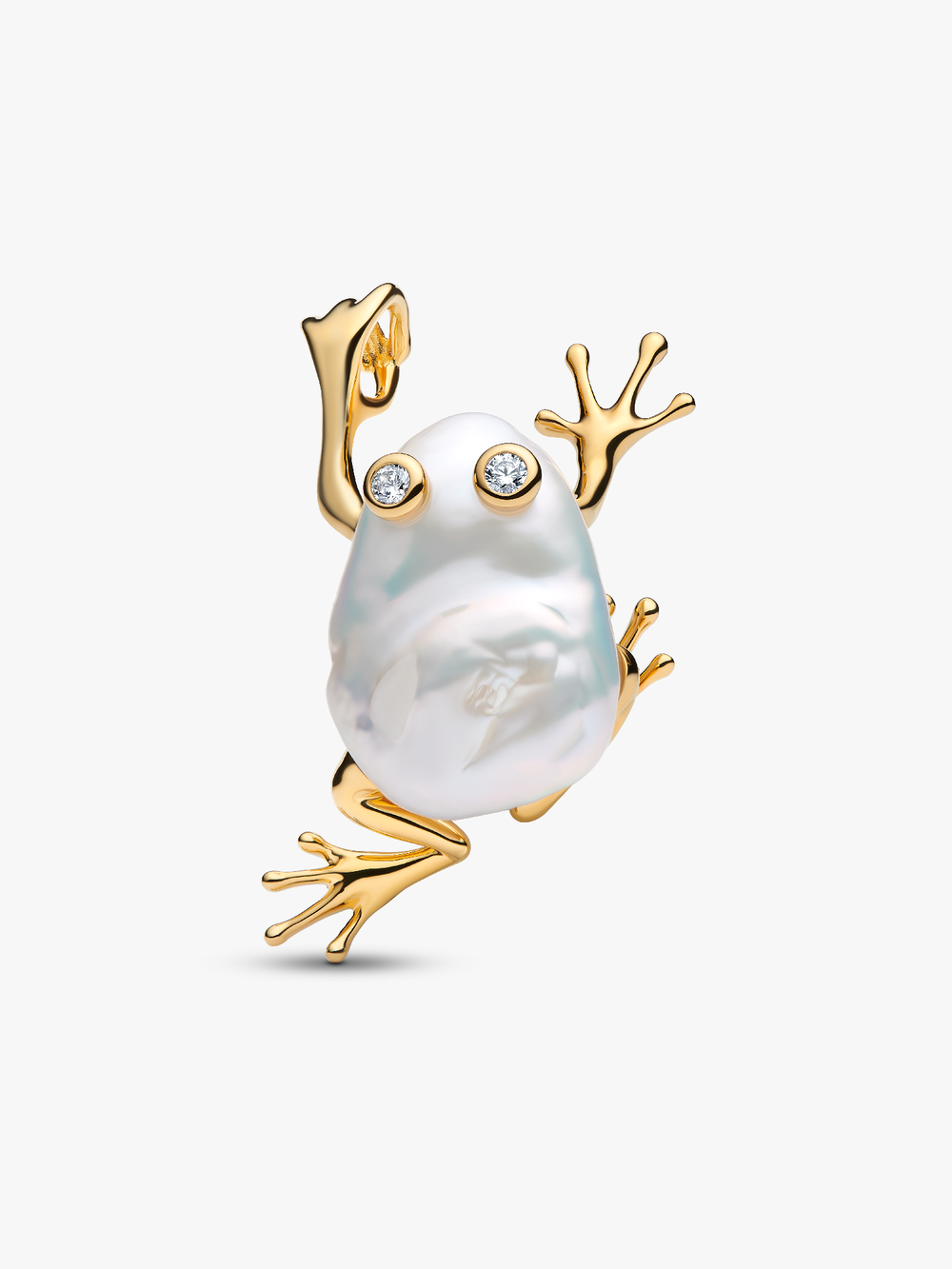 Treated Freshwater Cultured Baroque Pearl Oversized Frog Pendant K2 lm