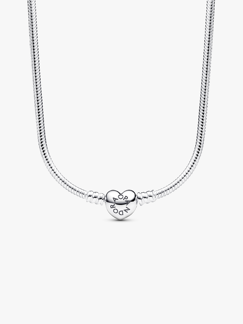 Moments Heart Clasp Snake Chain Necklace H5 PK