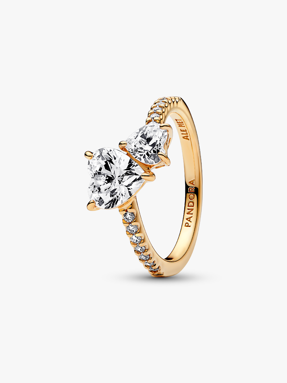 Double Heart Sparkling Ring P3 y4