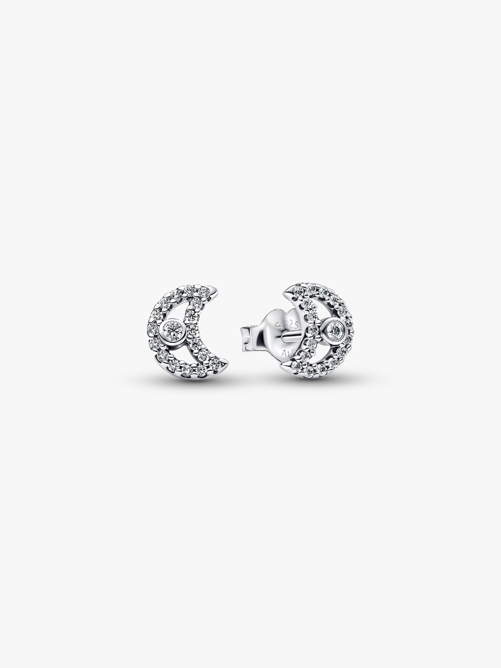 Sparkling Moon Stud Earrings H0 Ql