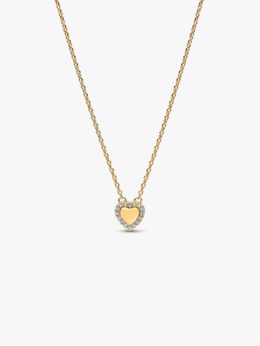 Engravable Heart Halo Collier Necklace L5 bX