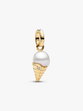 Treated Freshwater Cultured Baroque Pearl Ice Cream Dangle Charm N9 em