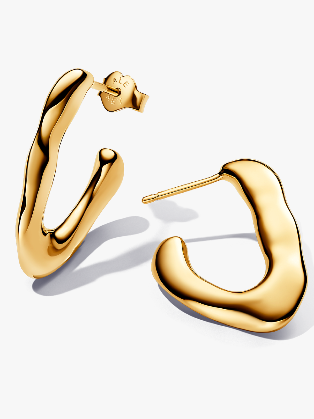 Organically V-shaped Open Hoop Earrings Z1 FG