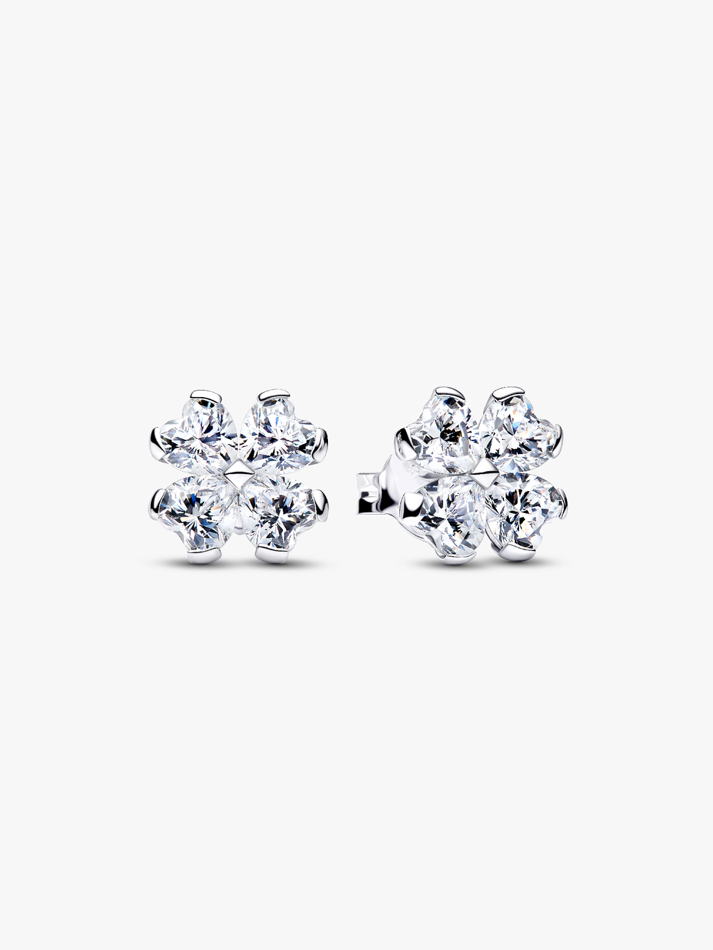 Sparkling Lucky Clover Stud Earrings M6 K3